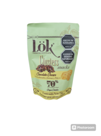 LOK CLUSTERS SNACKS CHOCOLATE OSCURO CON ALMENDRA,QUINUA Y PIÑA x 75gr
