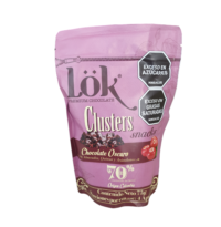 LOK CLUSTERS SNACKS CHOCOLATE OSCURO CON ALMENDRA,QUINUA Y ARANDANOS  x 75gr