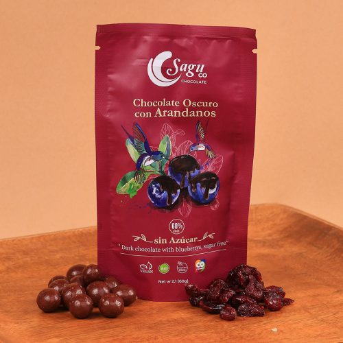SAGU CO CHOCOLATE OSCURO ARANDANOS AL 60%